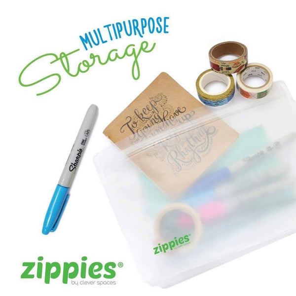 Zippies Small Reusable Stand Up Bags (Pack of 3) - White - Neat Street Philippines