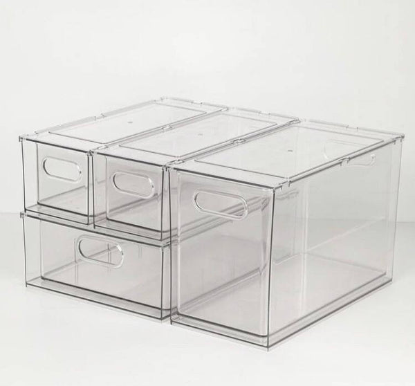 Clear Stax Drawers - Clear Transparent Stackable Multipurpose Drawers